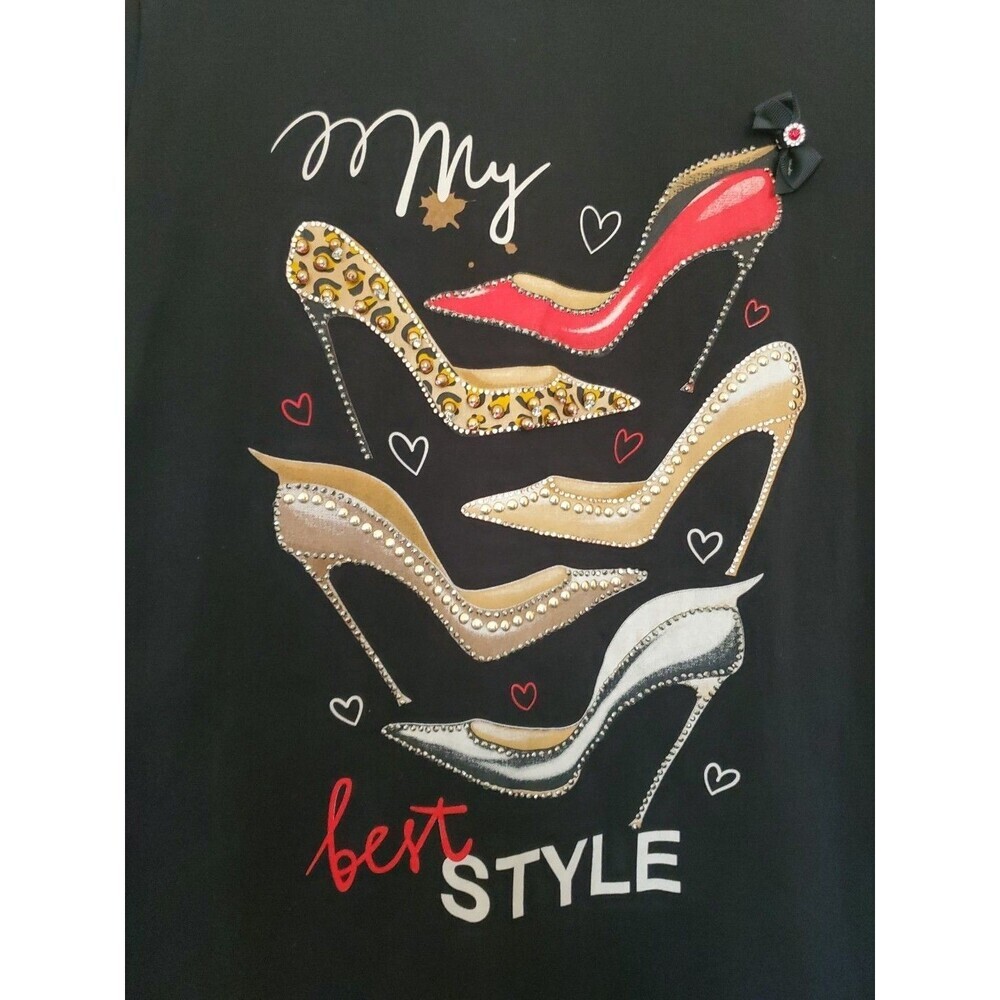 Vinizbena‎ Shoes Heels Shirt Long Sleeve Women’s Shirt Size Small Black - Picture 2 of 16